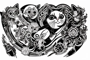 Cat in the future tattoo idea