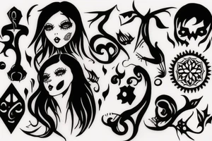 matching gothic best friend tattoos tattoo idea
