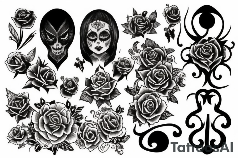 matching gothic tattoo idea
