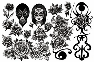 matching gothic tattoo idea