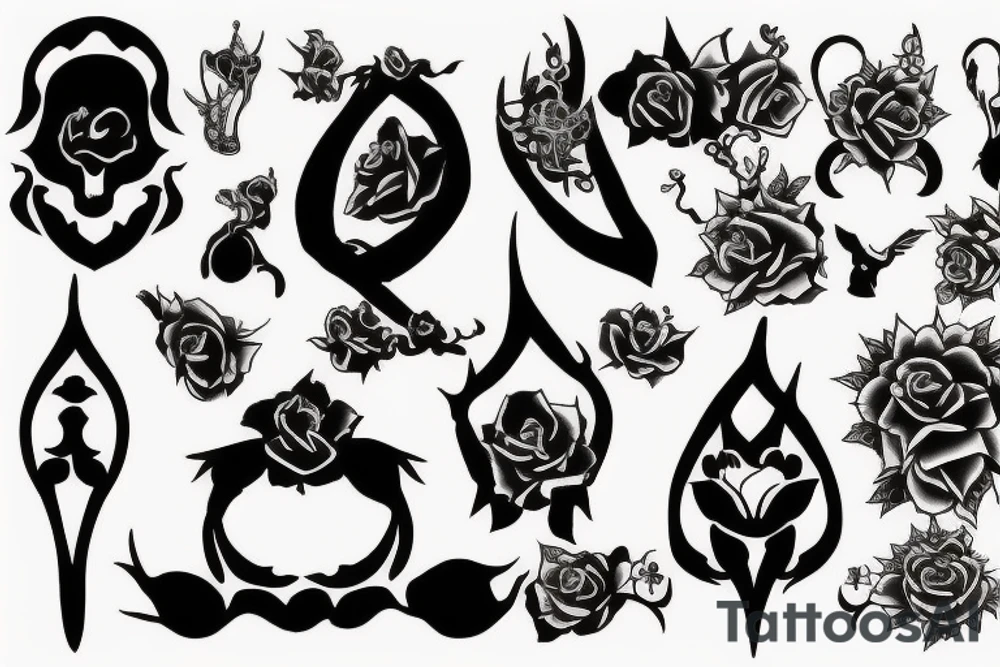 matching gothic tattoo idea