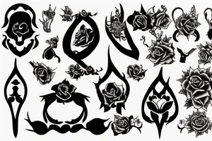 matching gothic tattoo idea