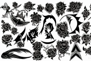 matching gothic tattoo idea