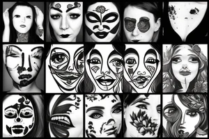 Many faces of borderline personality tattoo idea