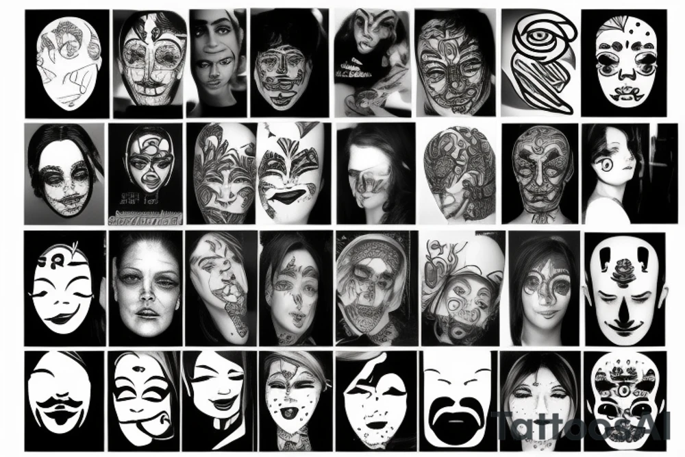 Many faces of borderline personality tattoo idea