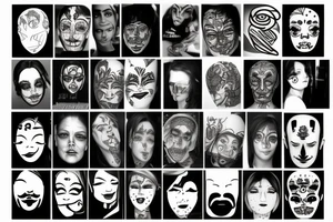 Many faces of borderline personality tattoo idea