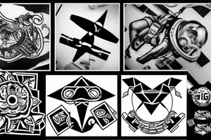 Sky diving & diver tattoo idea