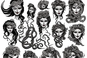 Happy Medusa tattoo idea