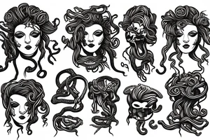 Happy Medusa tattoo idea