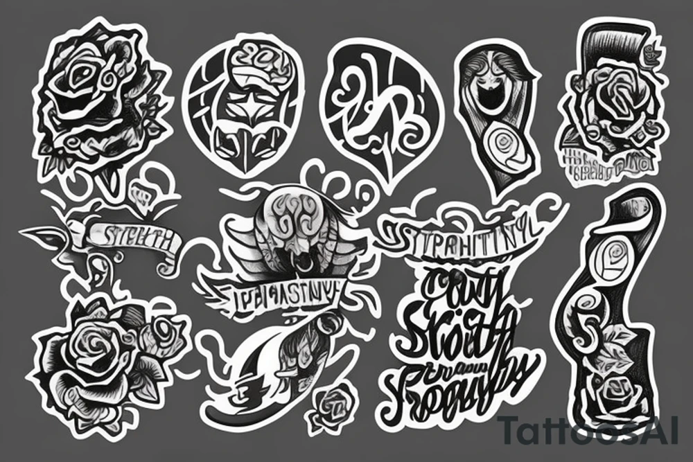 Strength and positivity tattoo idea