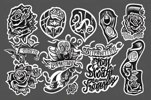 Strength and positivity tattoo idea