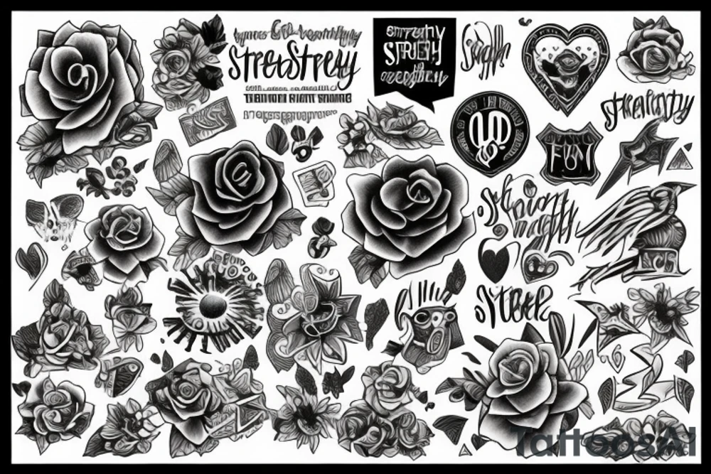 Strength and positivity tattoo idea