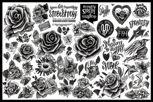 Strength and positivity tattoo idea