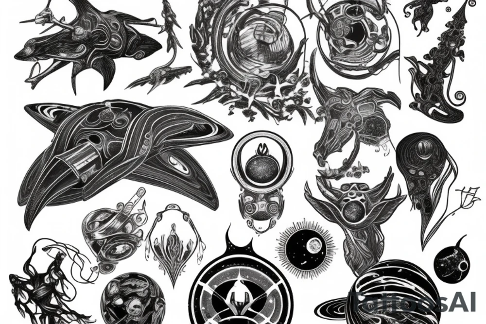 Deep space machine lifeform tattoo idea