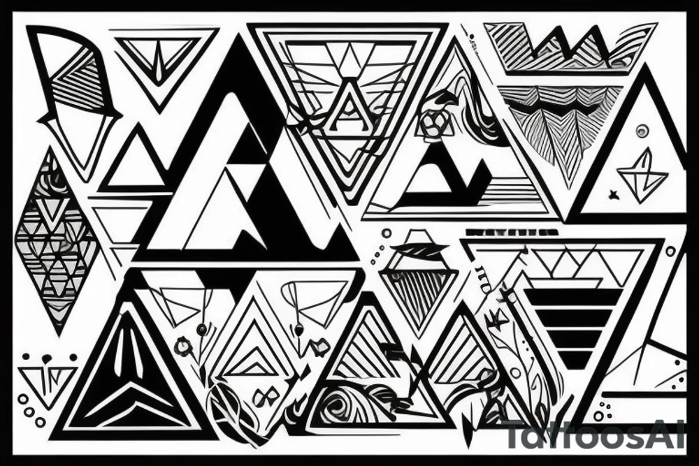 Triangles tattoo idea