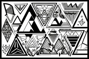 Triangles tattoo idea