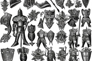 standing knight tattoo idea