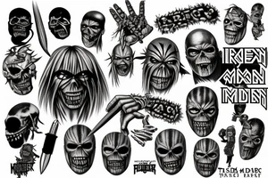 iron maiden tattoo idea
