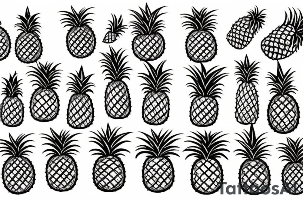 A punk rock pineapple tattoo idea