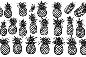 A punk rock pineapple tattoo idea