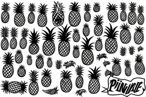A pineapple that is punk rock tattoo idea