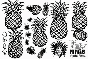 A pineapple that is punk rock tattoo idea