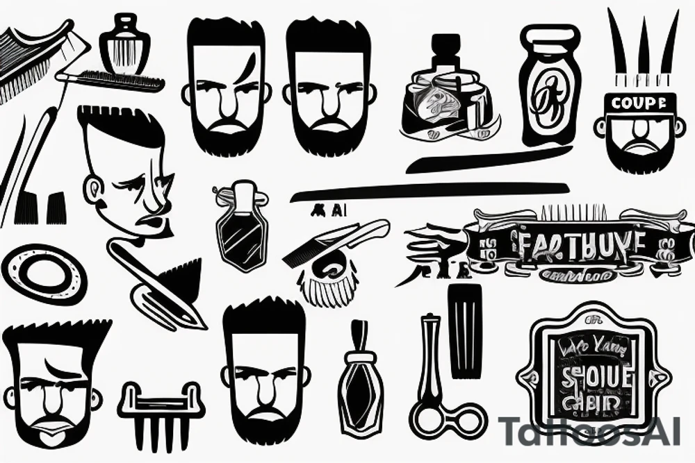 A coupe glass that is a barber shop pole on fire tattoo idea