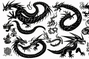 Lighting dragon tattoo idea