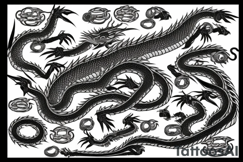 Lighting dragon tattoo idea