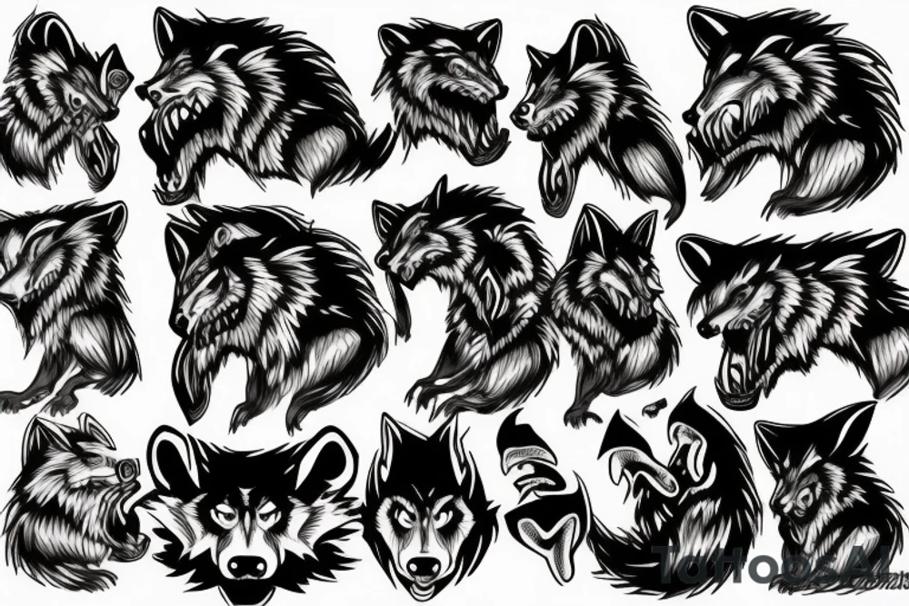 werewolf beaver tattoo idea