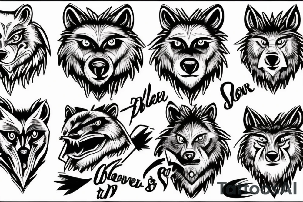 beaver + werewolf tattoo idea