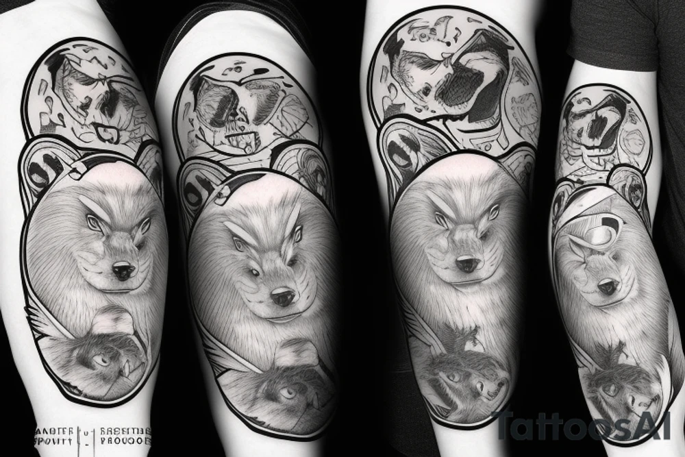 beaver + werewolf tattoo idea