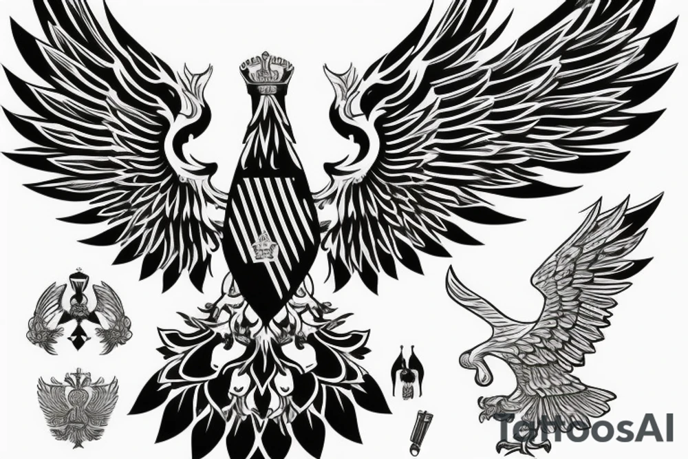 russian imperial eagle tattoo idea