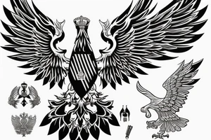russian imperial eagle tattoo idea