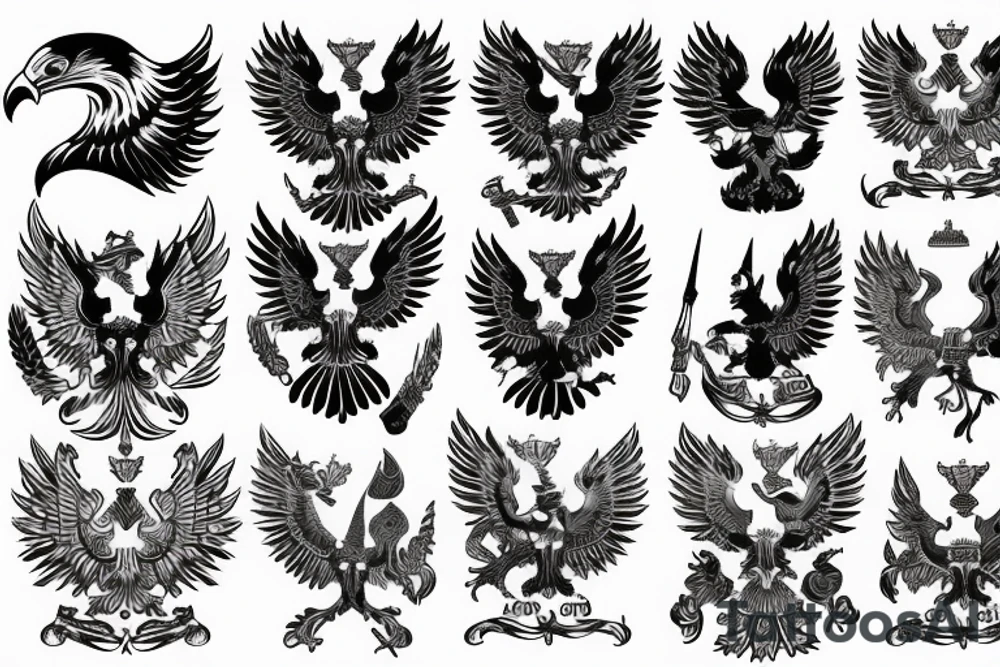 russian imperial eagle tattoo idea