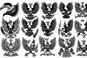 russian imperial eagle tattoo idea