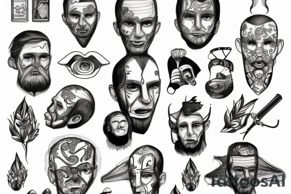 Broken man tattoo idea