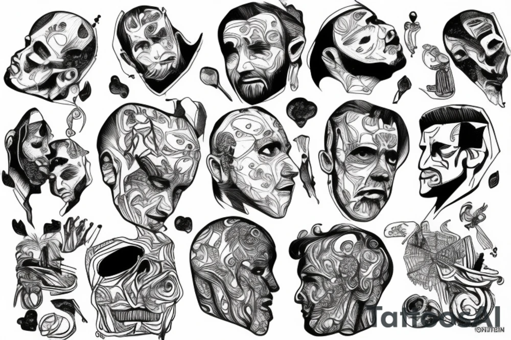 Broken man tattoo idea
