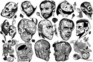 Broken man tattoo idea
