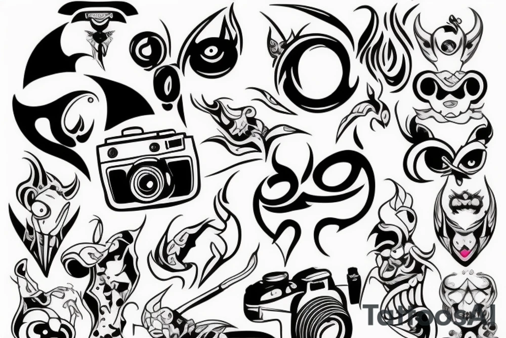 Devil with camera tattoo idea