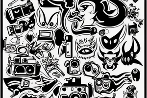Devil taking camera tattoo idea