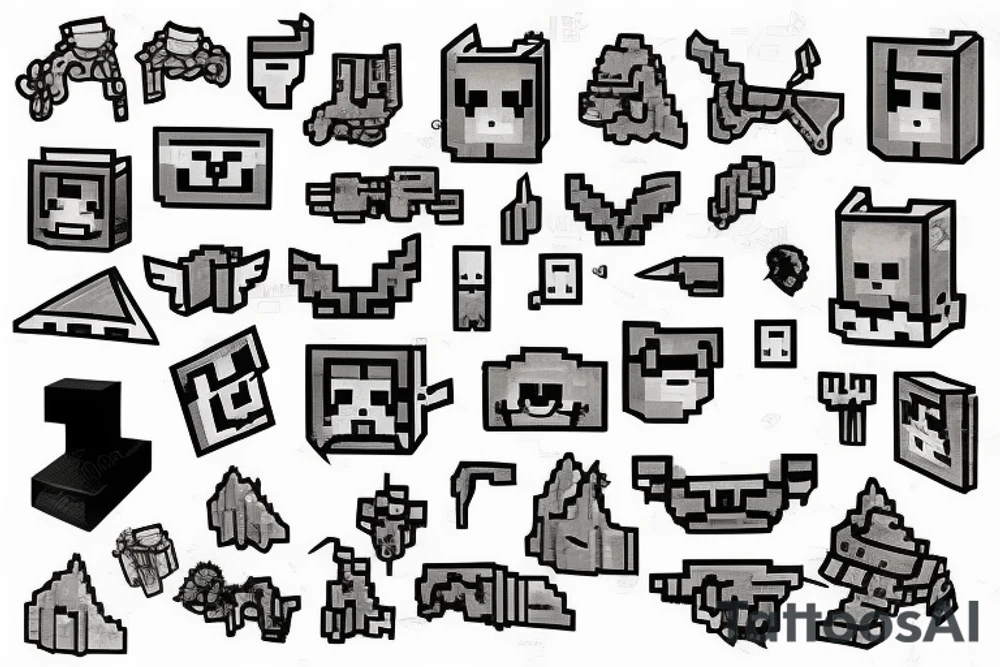 Minecraft tattoo idea