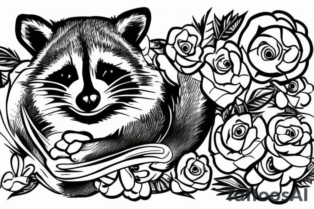 raccoon on subaru tattoo idea