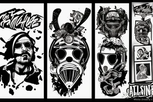 hotline Miami 3 person tattoo idea