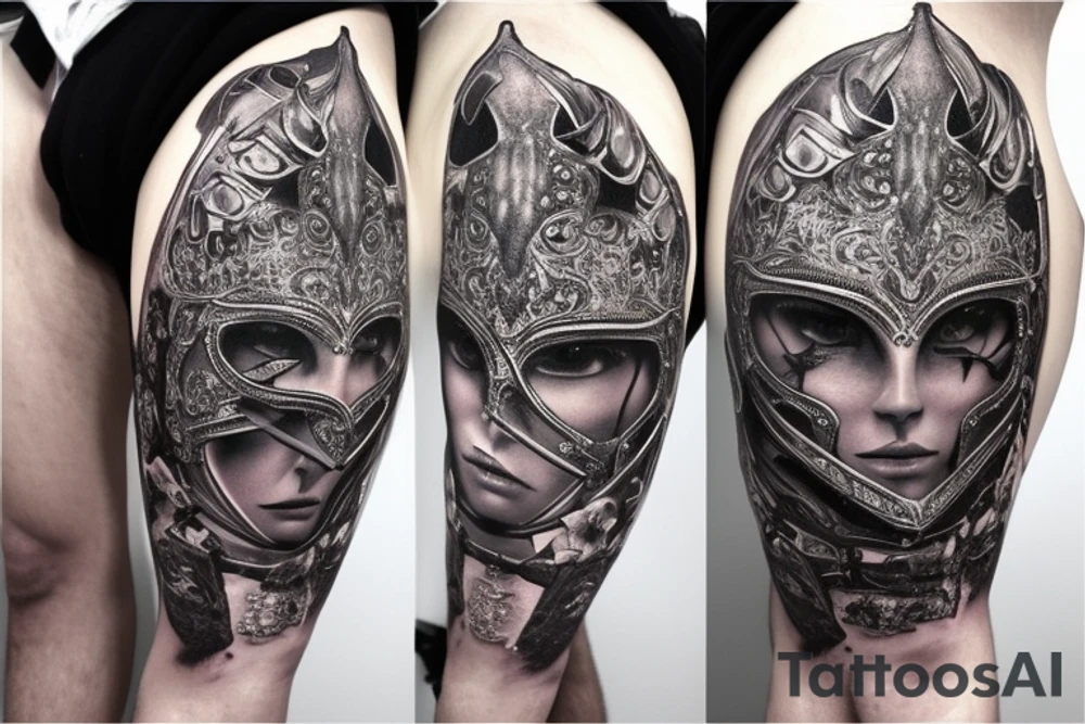 kneeling cat knight, portrait, finely detailed armor, intricate design, silver, silk, cinematic lighting tattoo idea