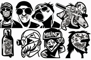 hotline Miami 3 person tattoo idea