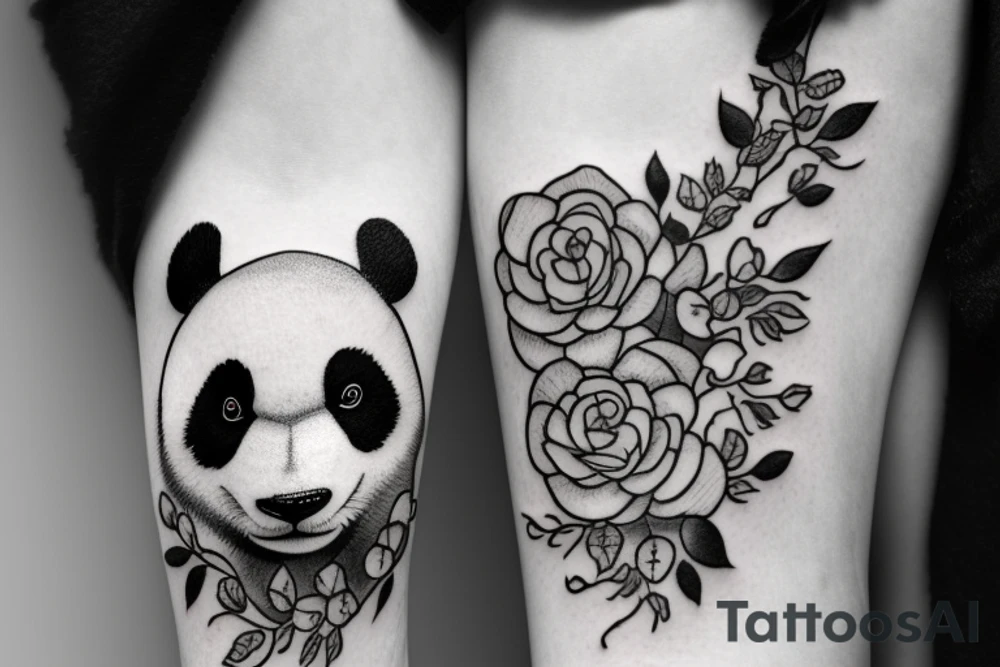 panda wedding tattoo idea
