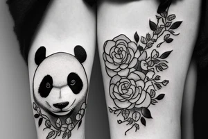 panda wedding tattoo idea