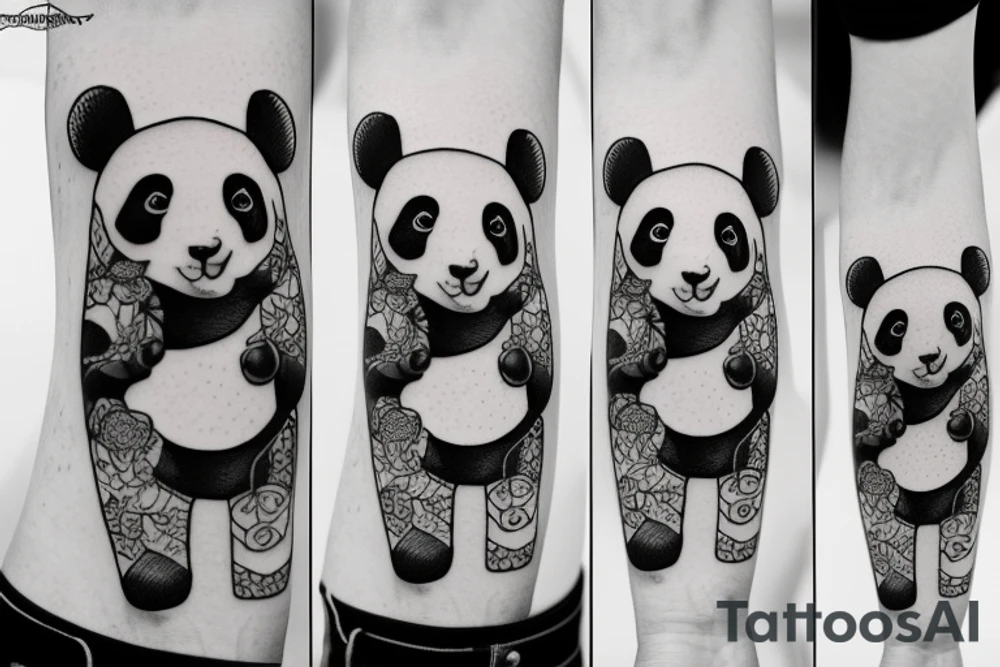 panda wedding tattoo idea