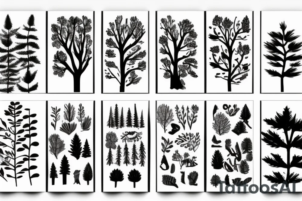 Nature forest tattoo idea